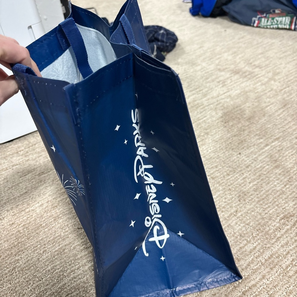 Disney Blue and White Disneyland Resort Tinker Bell Castle Tote Bag - Picture 6 of 7